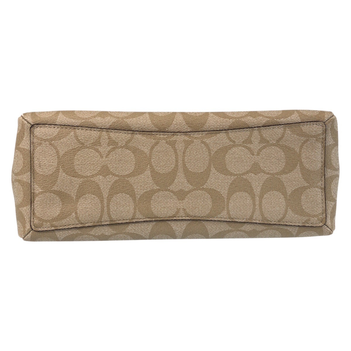 13788
COACH コーチ シグネチャー ベージュ ホワイト ゴールド金具 PVC / レザー トートバッグ ショルダーバッグ 2way  レディース