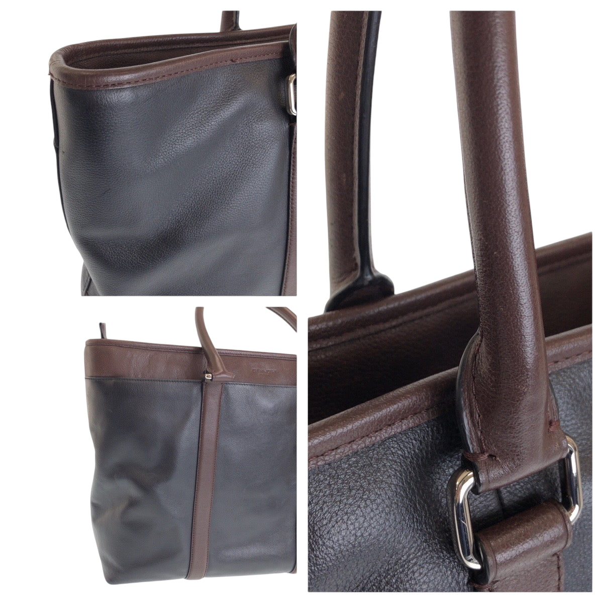 14214
COACH コーチ メトロポリタン ブラック 黒 ブラウン シルバー金具 レザー F54753 ショルダーバッグ トートバッグ 2way  レディース