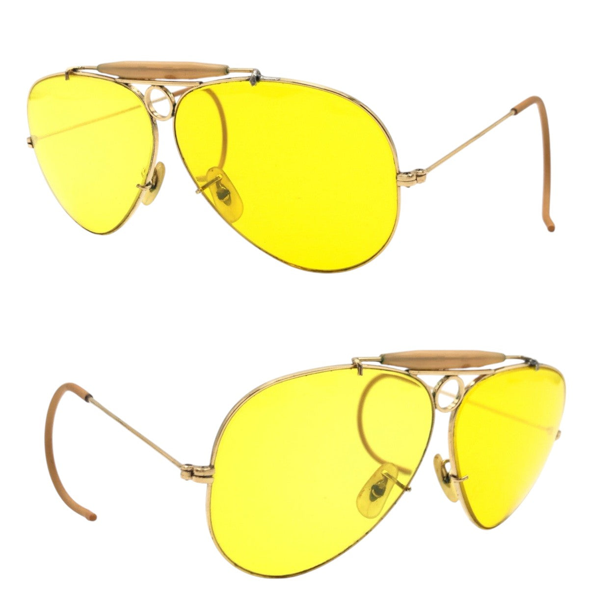 13790
Ray-Ban レイバン ヴィンテージ B&L RAY-BAN U.S.A シューター イエロー ゴールド メタル サングラス ティアドロップ  メンズ