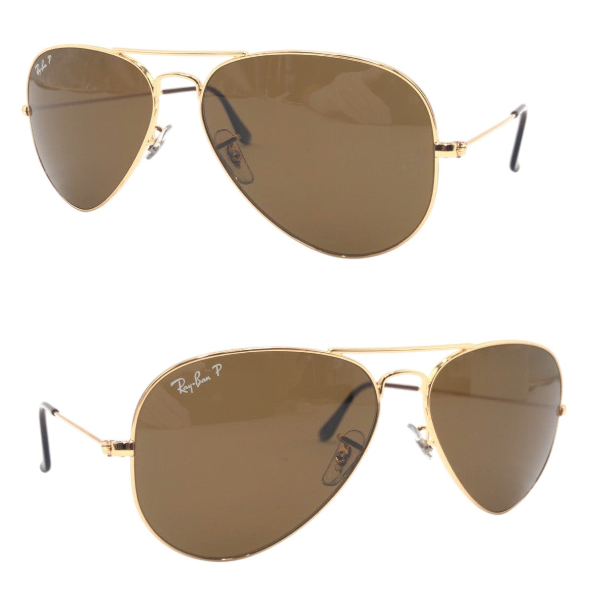 13797
Ray-Ban レイバン アビエーター ブラウン ゴールド メタル RB3025 偏光レンズ サングラス ティアドロップ  メンズ