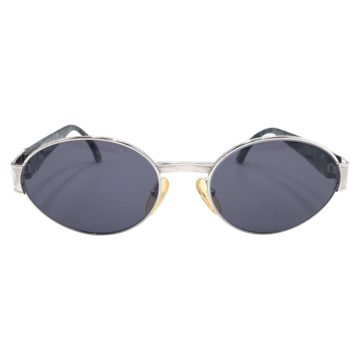 13798
Christian Dior クリスチャンディオール ヴィンテージ CDロゴ シルバー ブルー プラスチック 2910 70 52□18 サングラス ラウンド  レディース