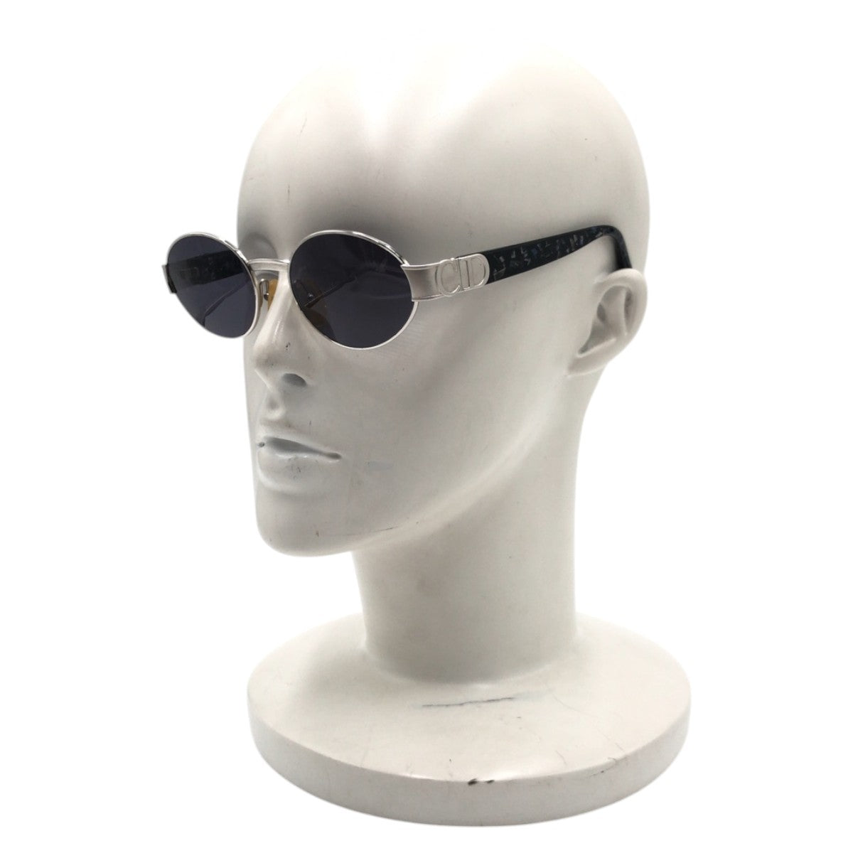 13798
Christian Dior クリスチャンディオール ヴィンテージ CDロゴ シルバー ブルー プラスチック 2910 70 52□18 サングラス ラウンド  レディース