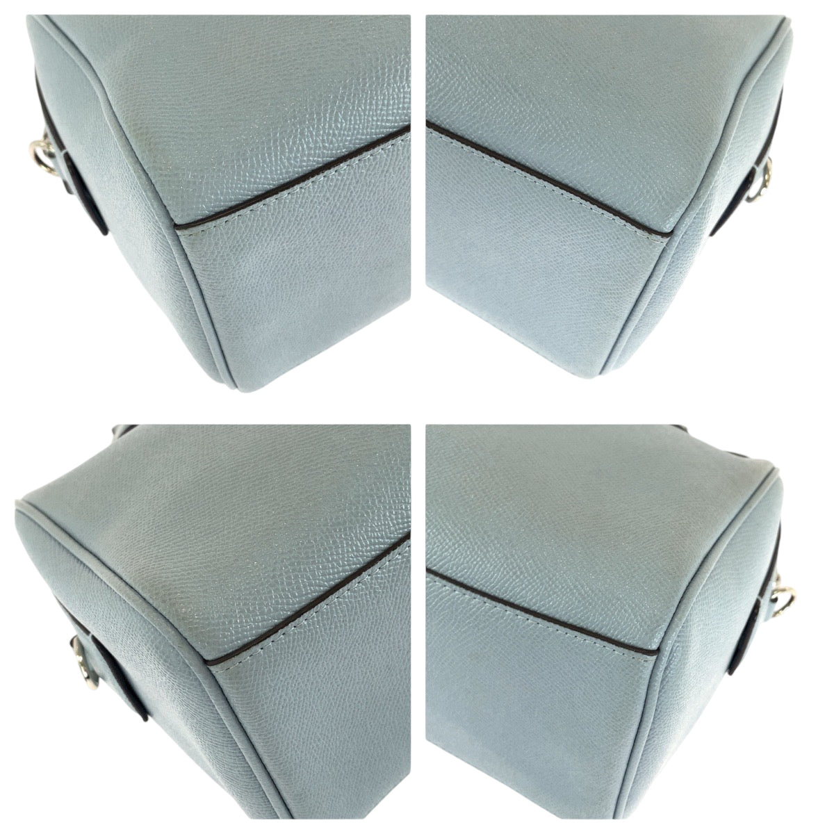 13801
COACH コーチ 水色 ブルー シルバー金具 レザー F31377 ショルダーバッグ ハンドバッグ 2way  レディース