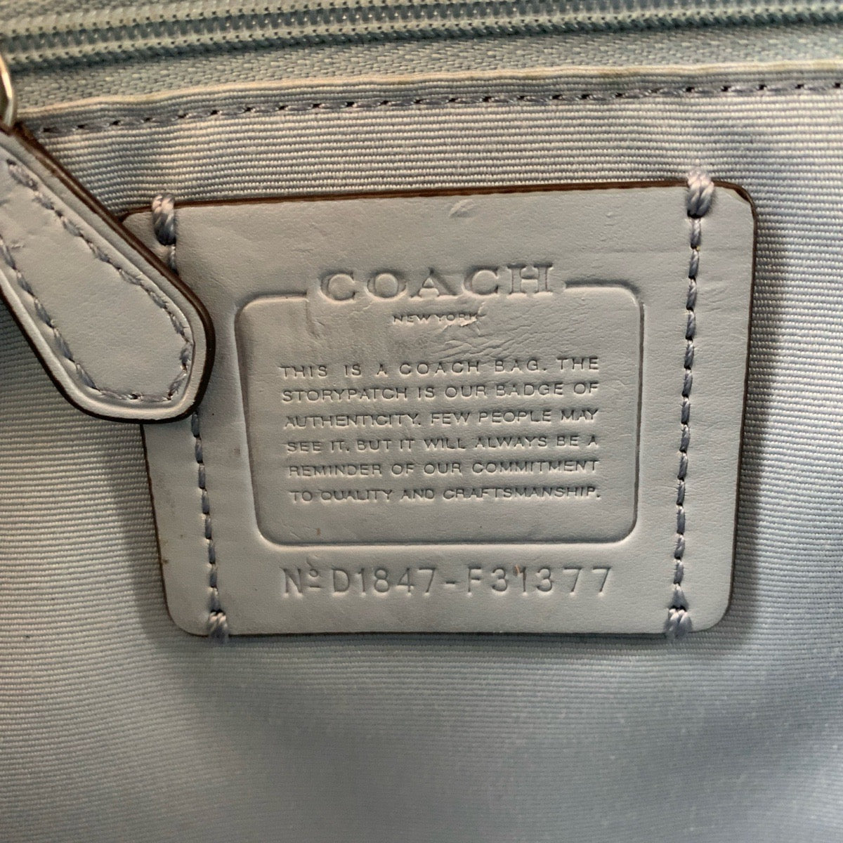 13801
COACH コーチ 水色 ブルー シルバー金具 レザー F31377 ショルダーバッグ ハンドバッグ 2way  レディース