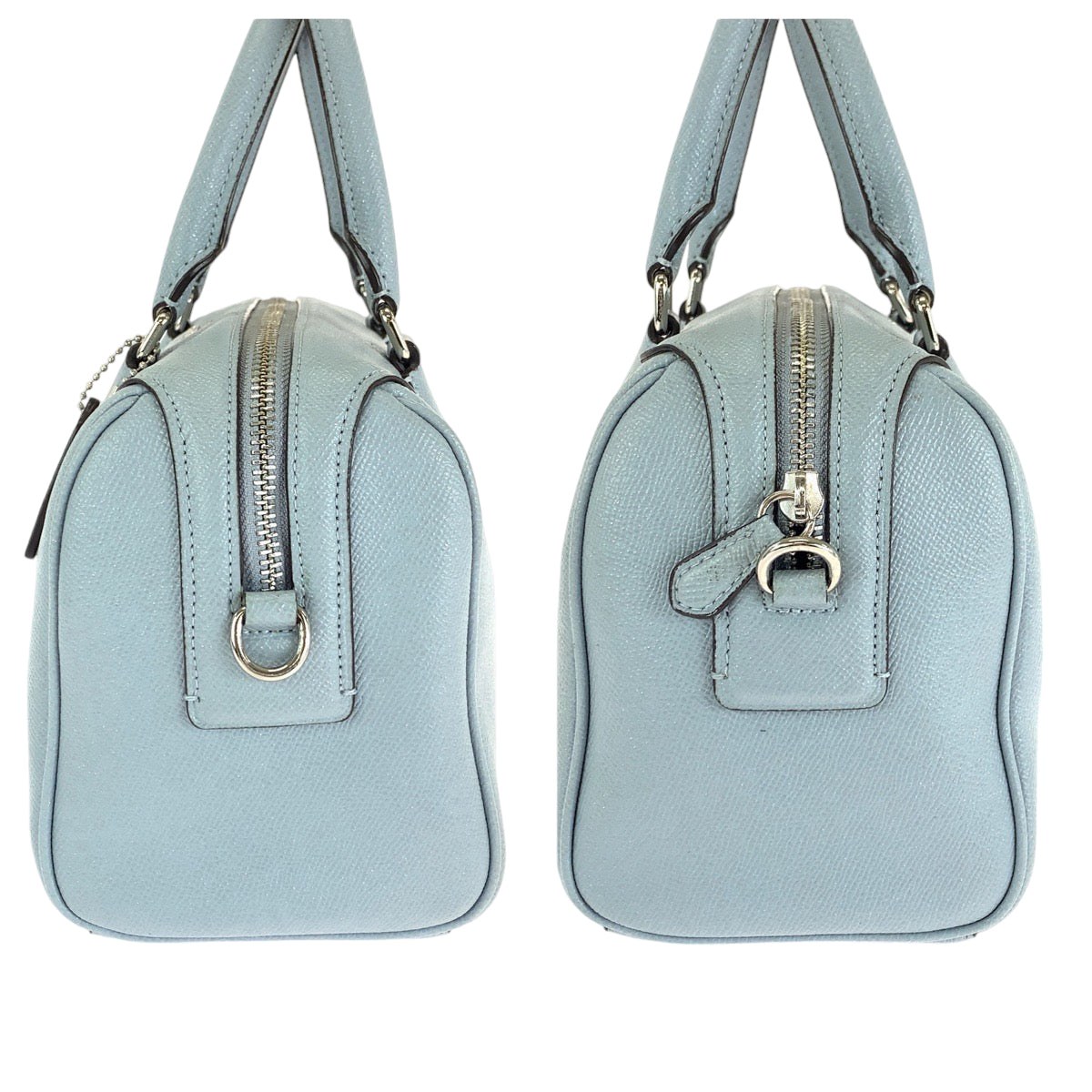 13801
COACH コーチ 水色 ブルー シルバー金具 レザー F31377 ショルダーバッグ ハンドバッグ 2way  レディース