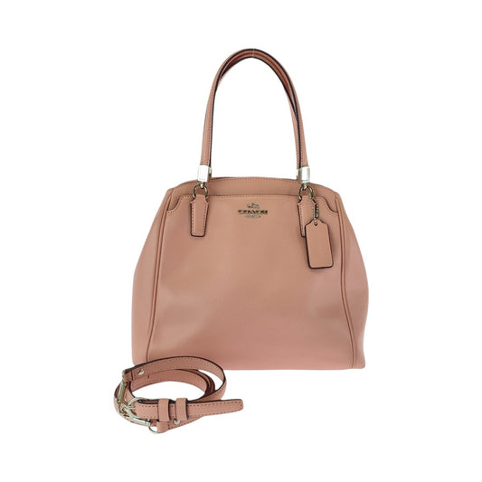 13804
COACH コーチ ピンク シルバー金具 レザー ハンドバッグ ショルダーバッグ 2way  レディース