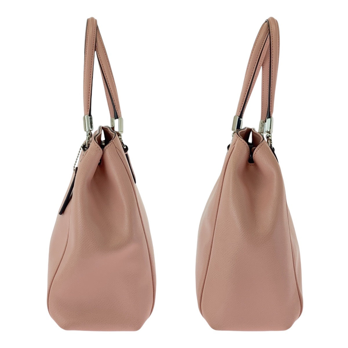 13804
COACH コーチ ピンク シルバー金具 レザー ハンドバッグ ショルダーバッグ 2way  レディース