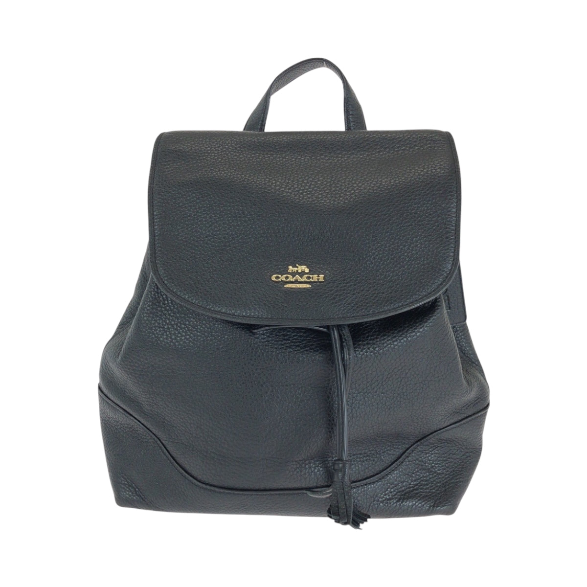 14221
COACH コーチ ロゴ ブラック 黒 ゴールド金具 レザー F72645 リュックサック バックパック  レディース