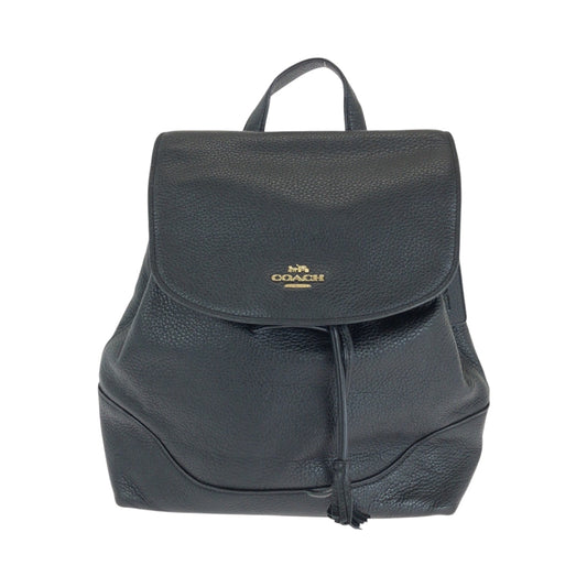 14221
COACH コーチ ロゴ ブラック 黒 ゴールド金具 レザー F72645 リュックサック バックパック  レディース