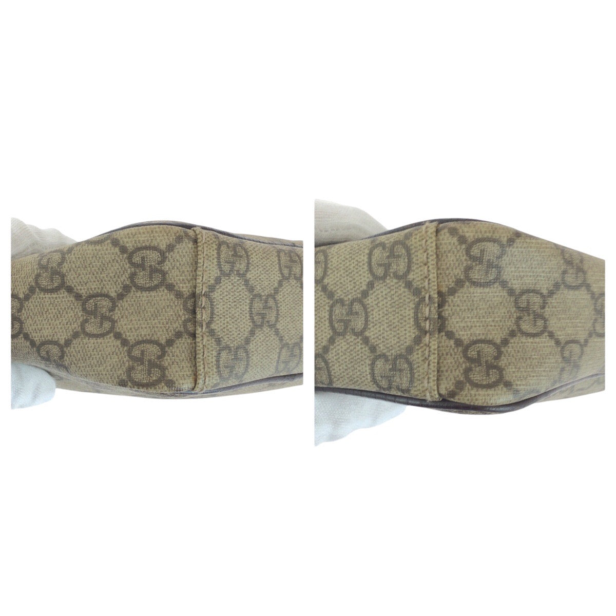 14223
GUCCI グッチ ブラウン シルバー金具 GGスプリームキャンバス / レザー 122754 ショルダーバッグ ポシェット 男女兼用  レディース