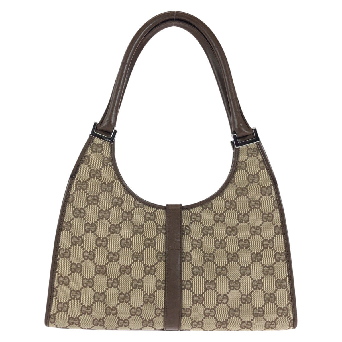 14224
GUCCI グッチ ジャッキー ブラウン シルバー金具 GGキャンバス / レザー 01719 トートバッグ ショルダーバッグ  レディース