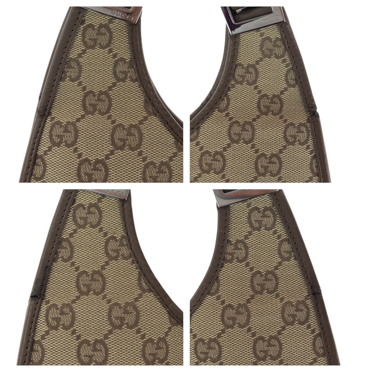 14224
GUCCI グッチ ジャッキー ブラウン シルバー金具 GGキャンバス / レザー 01719 トートバッグ ショルダーバッグ  レディース