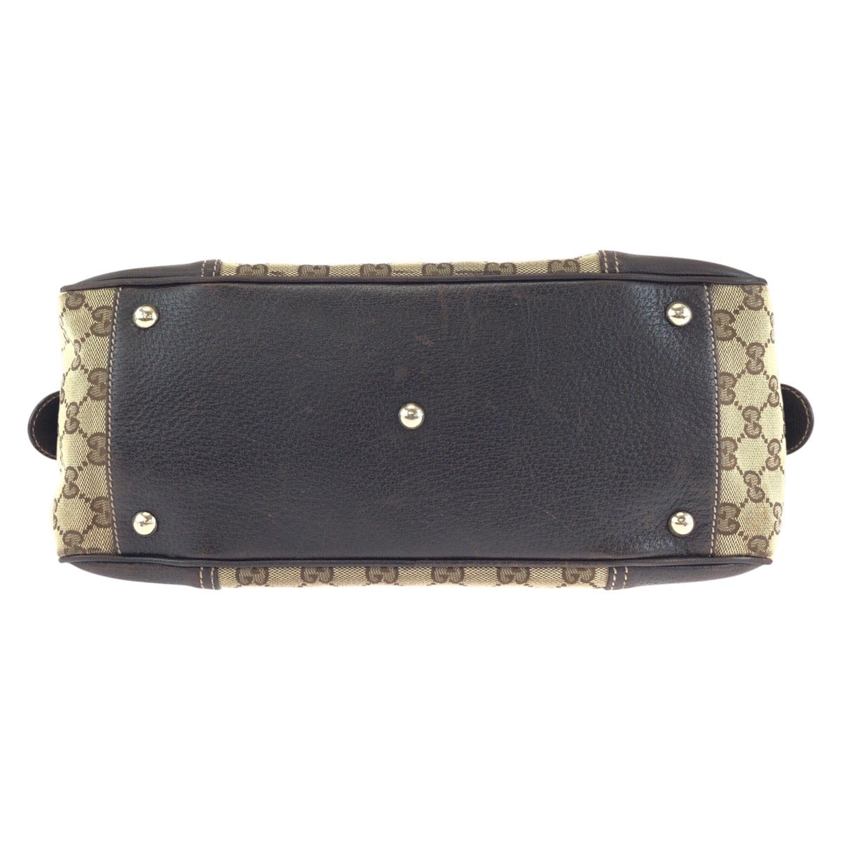 14225
GUCCI グッチ シェリーライン プリンシー ブラウン ゴールド金具 GGキャンバス / レザー 161720 ショルダーバッグ ミニボストンバッグ  レディース