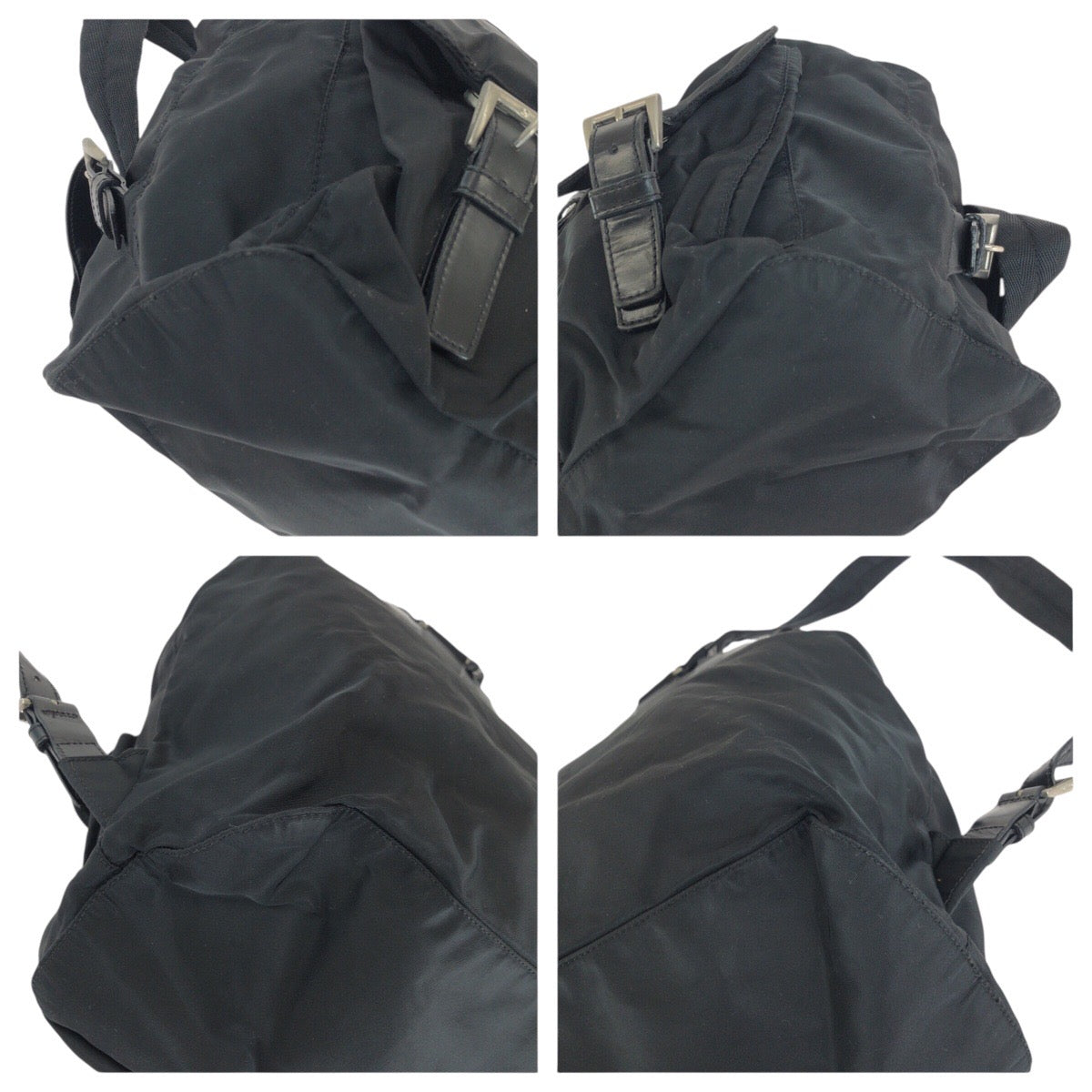 14226
PRADA プラダ テスート 三角ロゴプレート ブラック 黒 シルバー金具 ナイロン リュック・デイパック バックパック 男女兼用  レディース