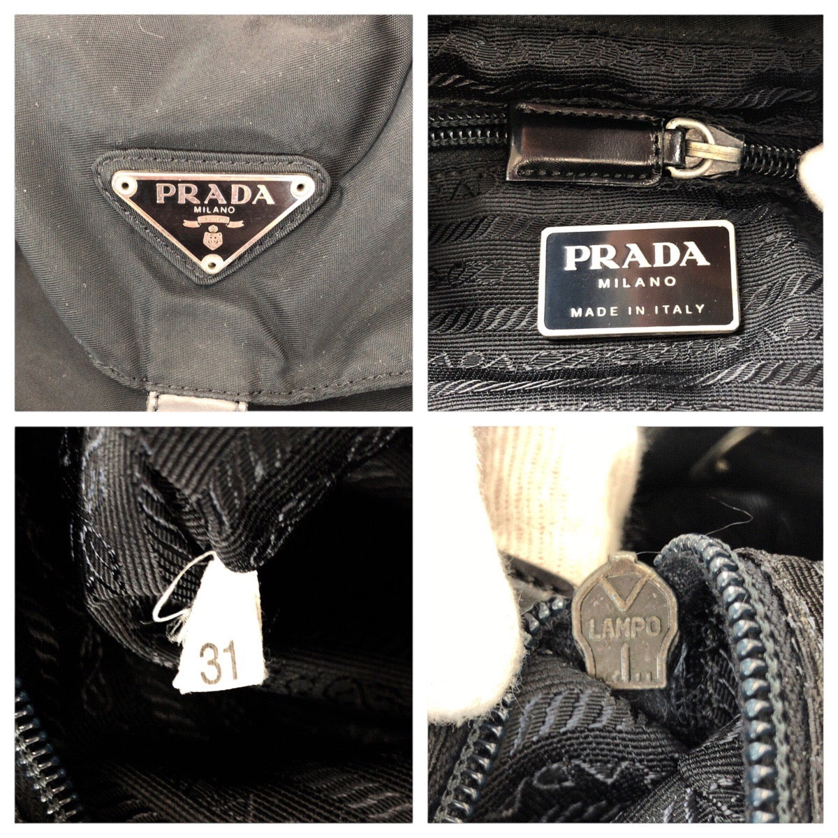 14226
PRADA プラダ テスート 三角ロゴプレート ブラック 黒 シルバー金具 ナイロン リュック・デイパック バックパック 男女兼用  レディース