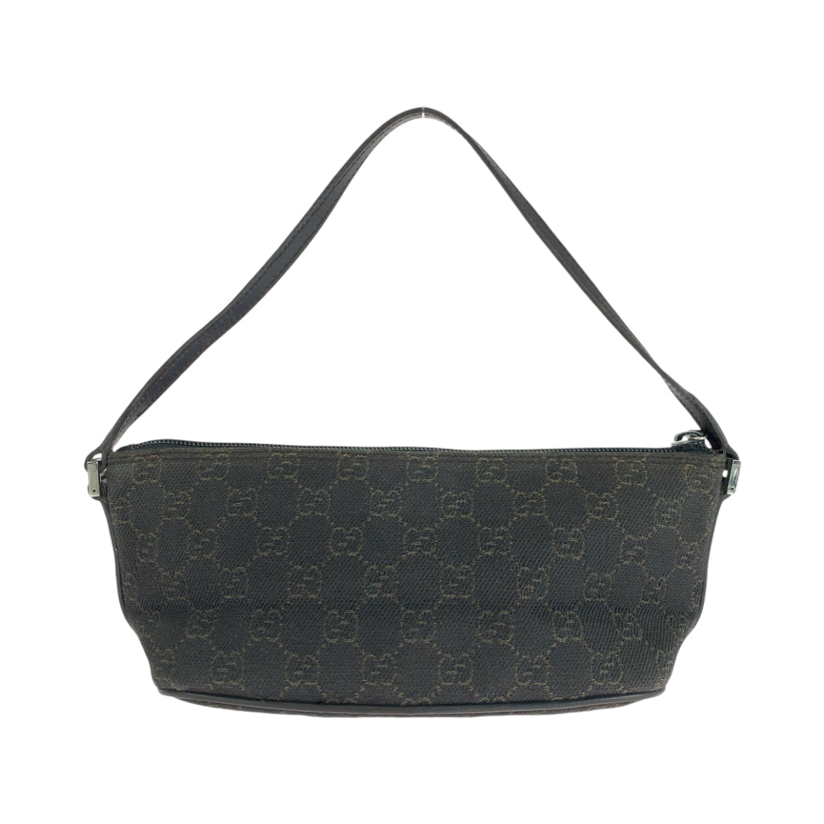 13812
GUCCI グッチ ブラウン シルバー金具 GGキャンバス 7198 ハンドバッグ アクセサリーポーチ  レディース