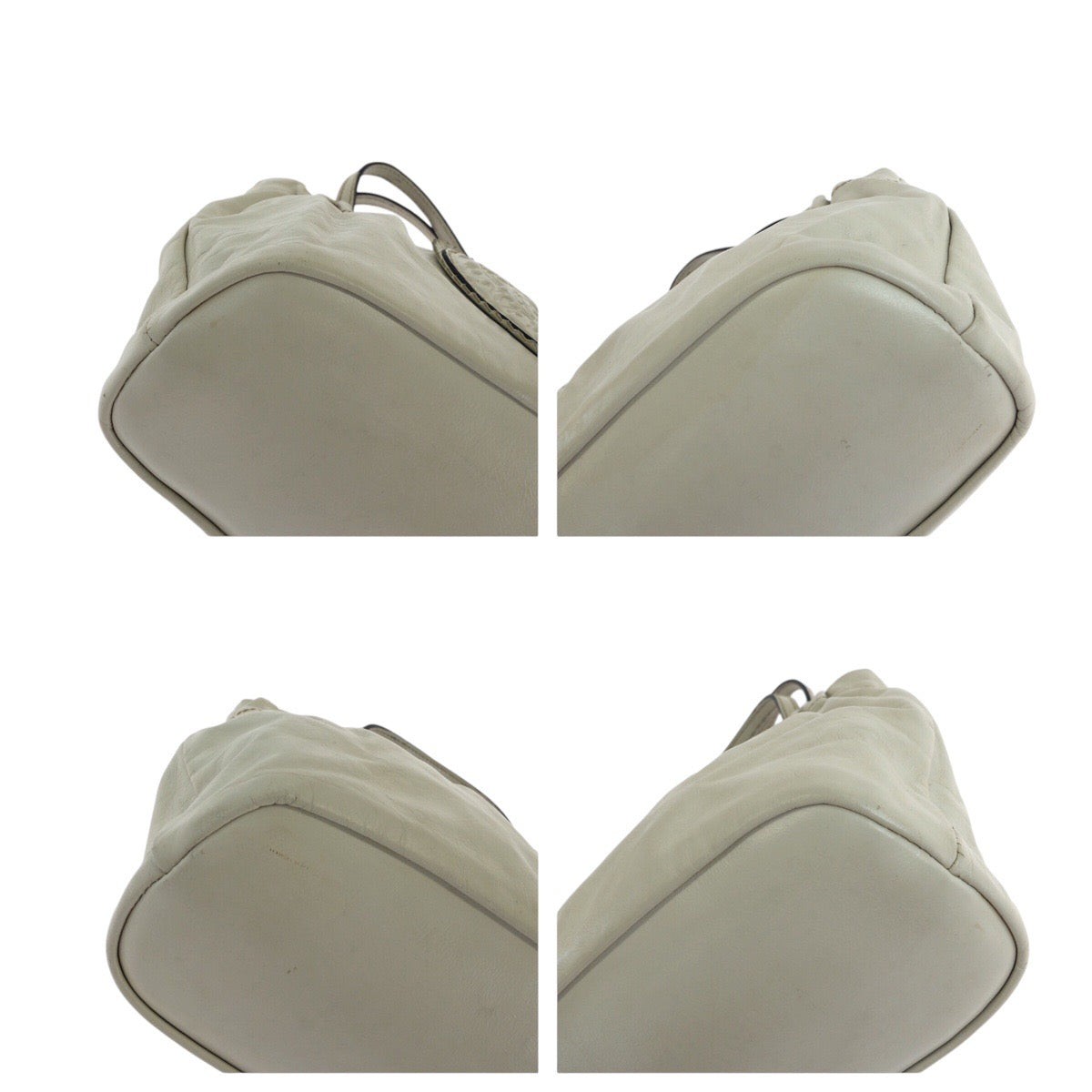 14227
GUCCI グッチ クレスト オフホワイト クリーム ゴールド金具 レザー 212994 トートバッグ ハンドバッグ  レディース