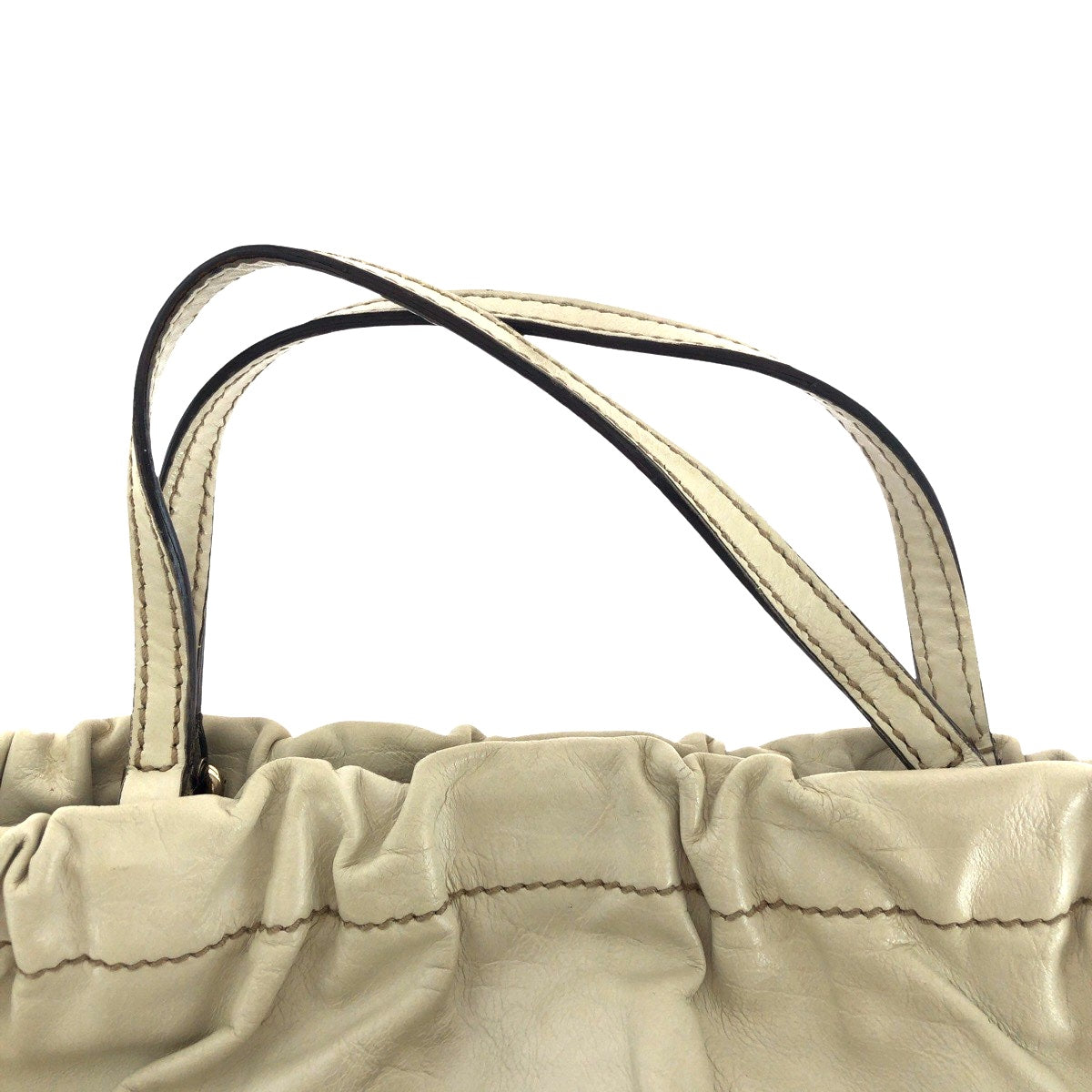 14227
GUCCI グッチ クレスト オフホワイト クリーム ゴールド金具 レザー 212994 トートバッグ ハンドバッグ  レディース