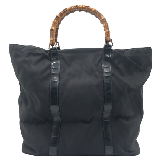 GUCCI グッチ バンブー ブラック 黒 コットン 002 2058 0412 5 ハンドバッグ トートバッグ  レディース