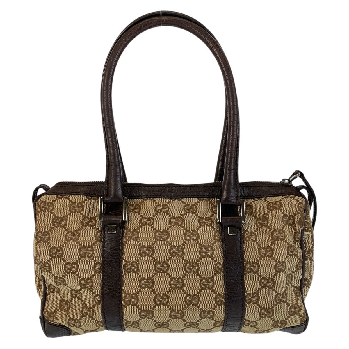 14230
GUCCI グッチ ベージュ ブラウン GGキャンバス / レザー 30458 ハンドバッグ ボストンバッグ  レディース