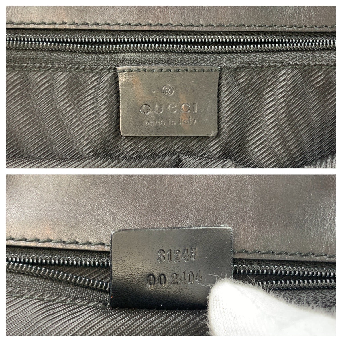 14231
GUCCI グッチ ブラック 黒 シルバー金具 GGキャンバス / レザー 31243 トートバッグ ショルダーバッグ  レディース