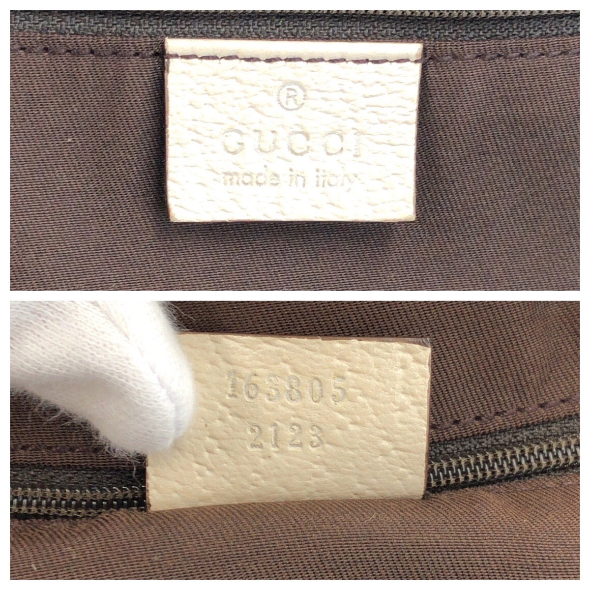 14239
GUCCI グッチ プリンシー ベージュ ホワイト ゴールド金具 GGキャンバス / レザー 163805 トートバッグ ショルダーバッグ  レディース