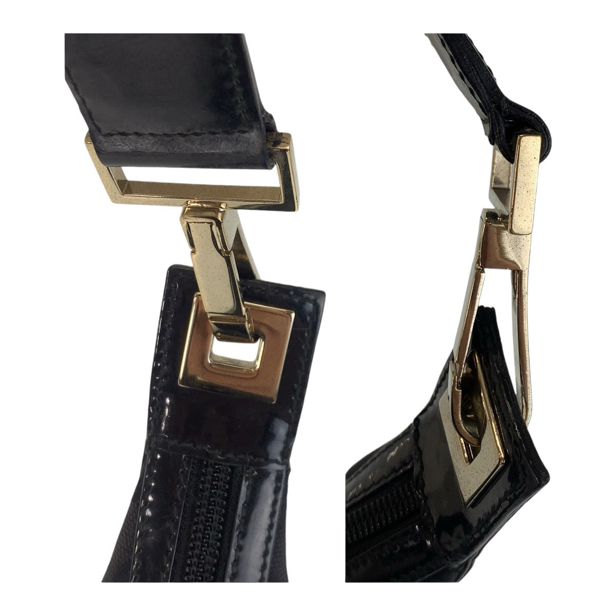 14245
GUCCI グッチ ブラック 黒 ゴールド金具 GGキャンバス ショルダーバッグ ホーボー  レディース