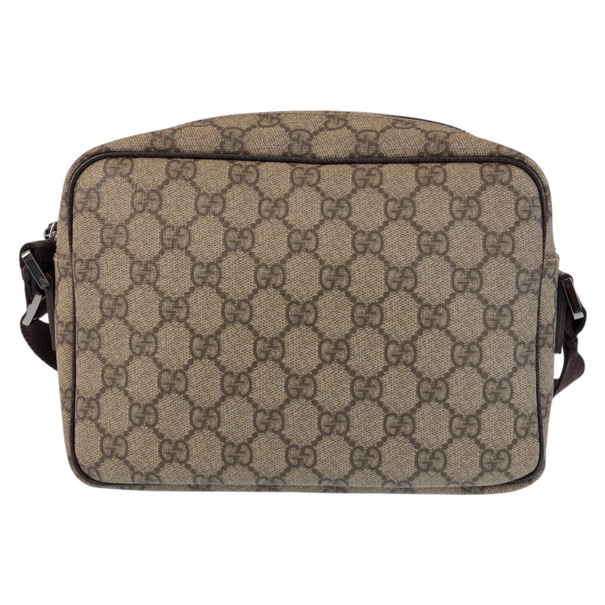 13820
GUCCI グッチ ブラウン シルバー金具 GGスプリームキャンバス / レザー 114291 斜め掛け ショルダーバッグ  レディース