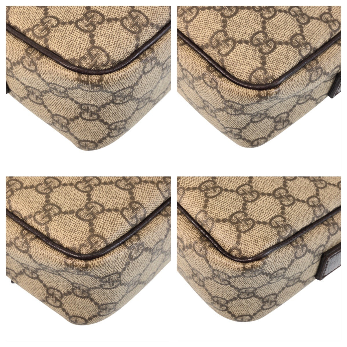 13820
GUCCI グッチ ブラウン シルバー金具 GGスプリームキャンバス / レザー 114291 斜め掛け ショルダーバッグ  レディース