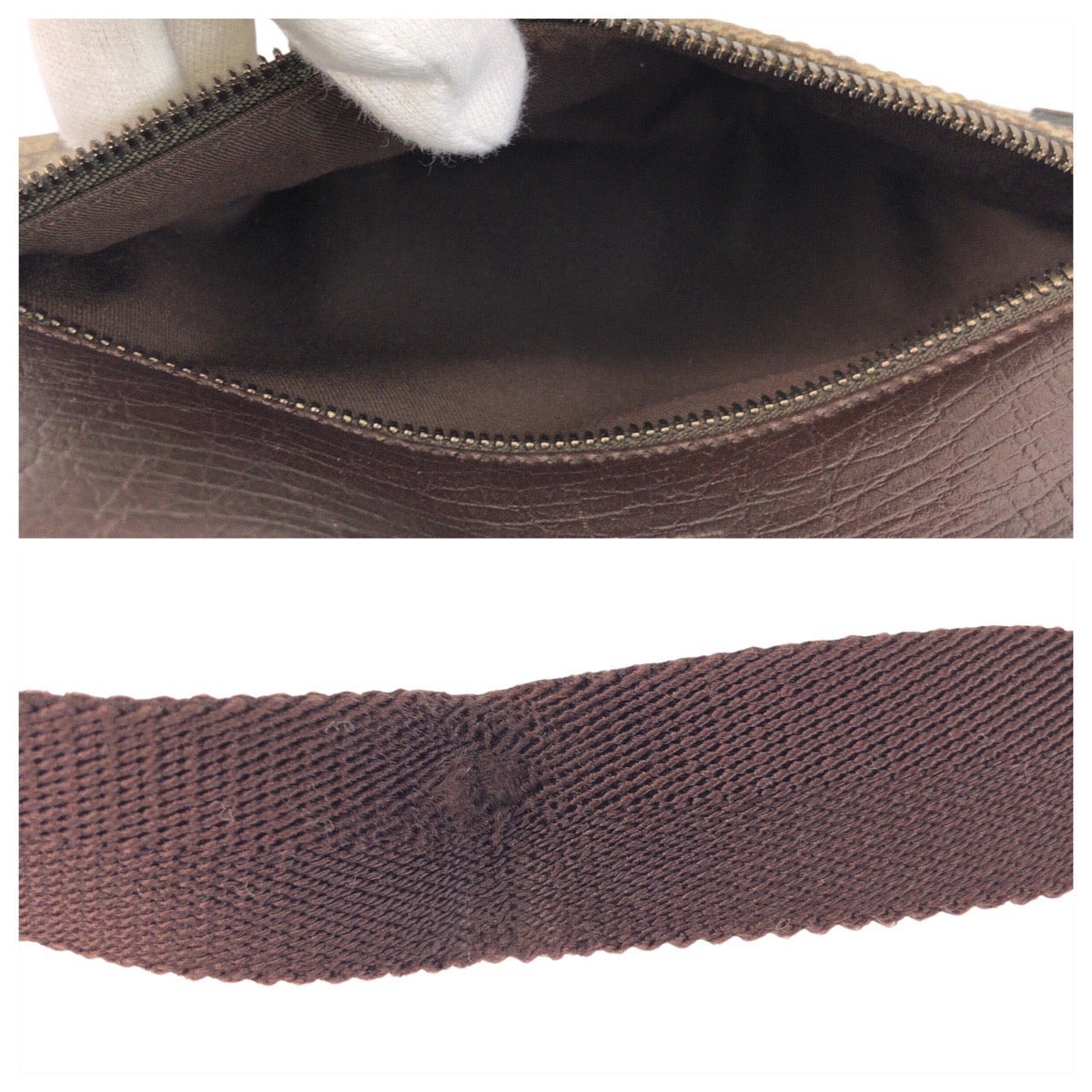 13820
GUCCI グッチ ブラウン シルバー金具 GGスプリームキャンバス / レザー 114291 斜め掛け ショルダーバッグ  レディース