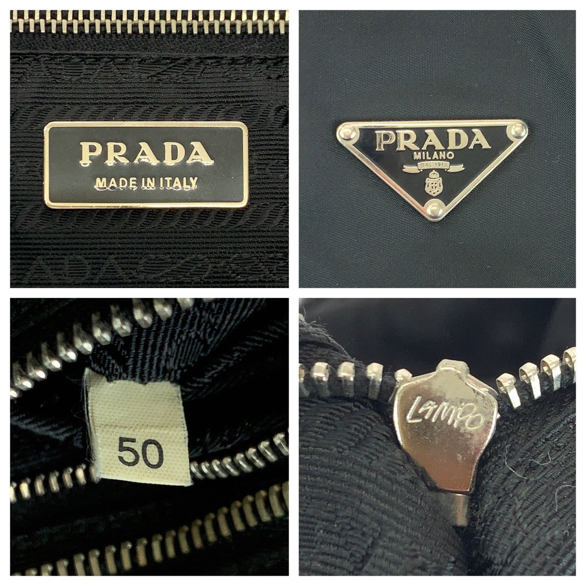 13821
PRADA プラダ テスート 三角ロゴプレート ブラック 黒 シルバー金具 ナイロン BR1092 トートバッグ ショルダーバッグ  レディース