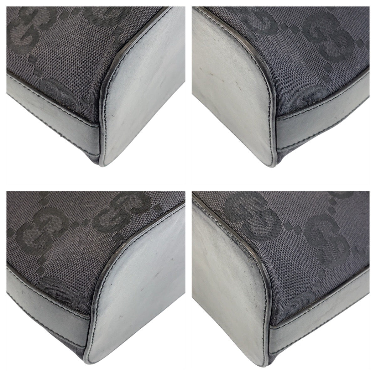 14247
GUCCI グッチ ブラック 黒 シルバー金具 GGキャンバス / レザー 001 3814 ショルダーバッグ  レディース