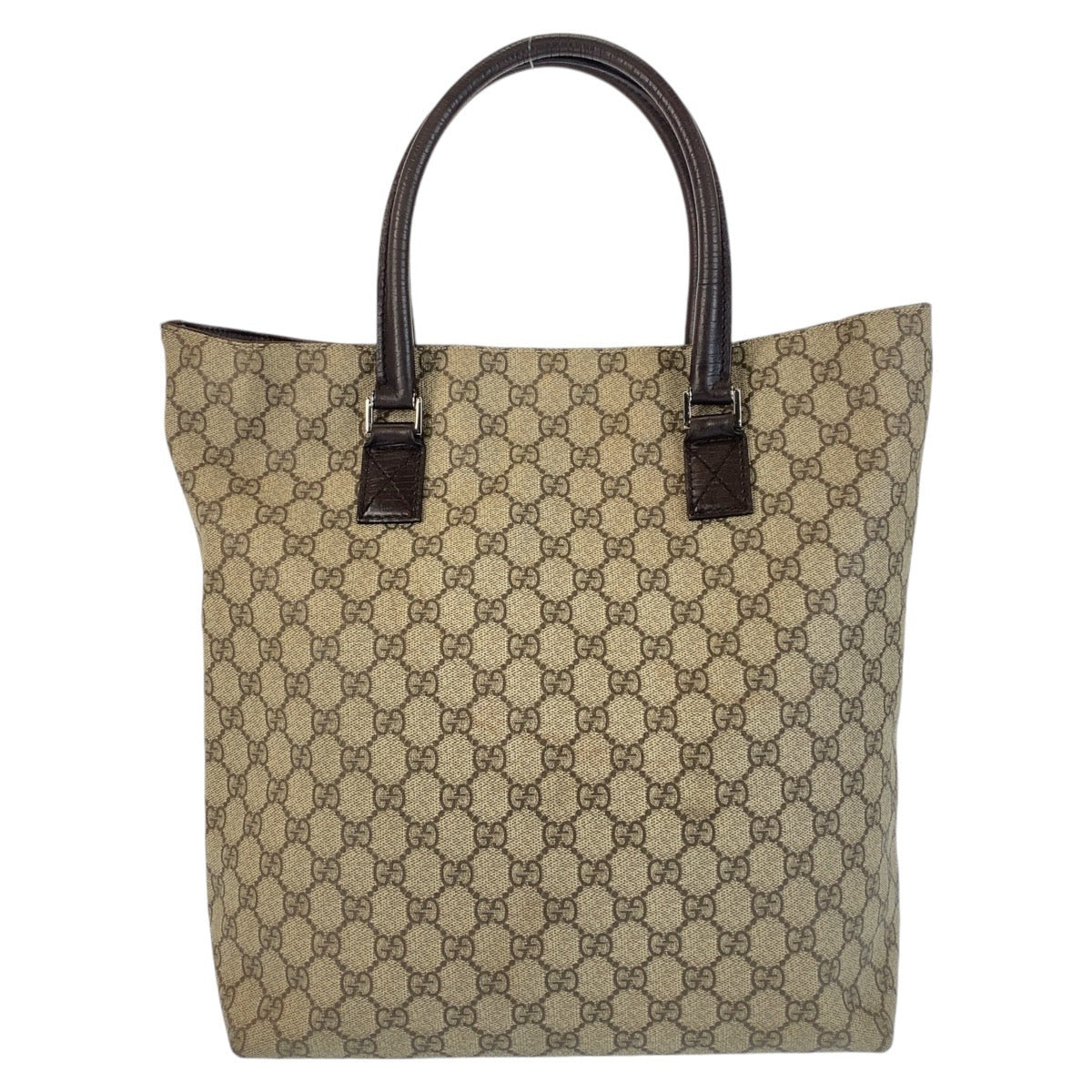 14248
GUCCI グッチ ブラウン GGスプリームキャンバス / レザー 131220 トートバッグ  レディース