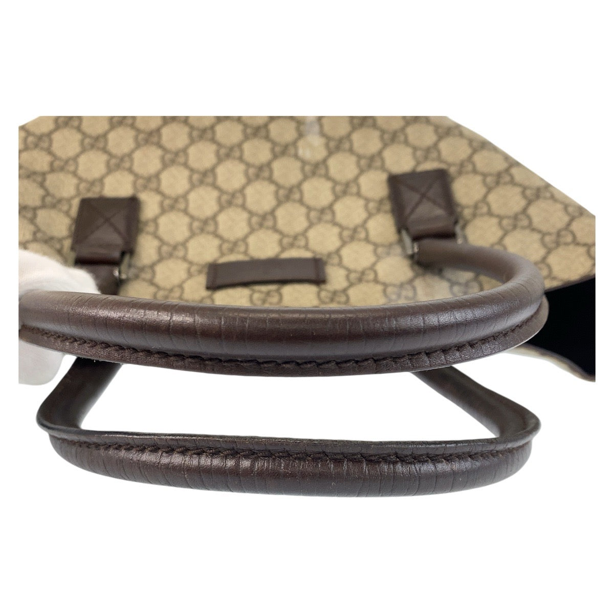 14248
GUCCI グッチ ブラウン GGスプリームキャンバス / レザー 131220 トートバッグ  レディース