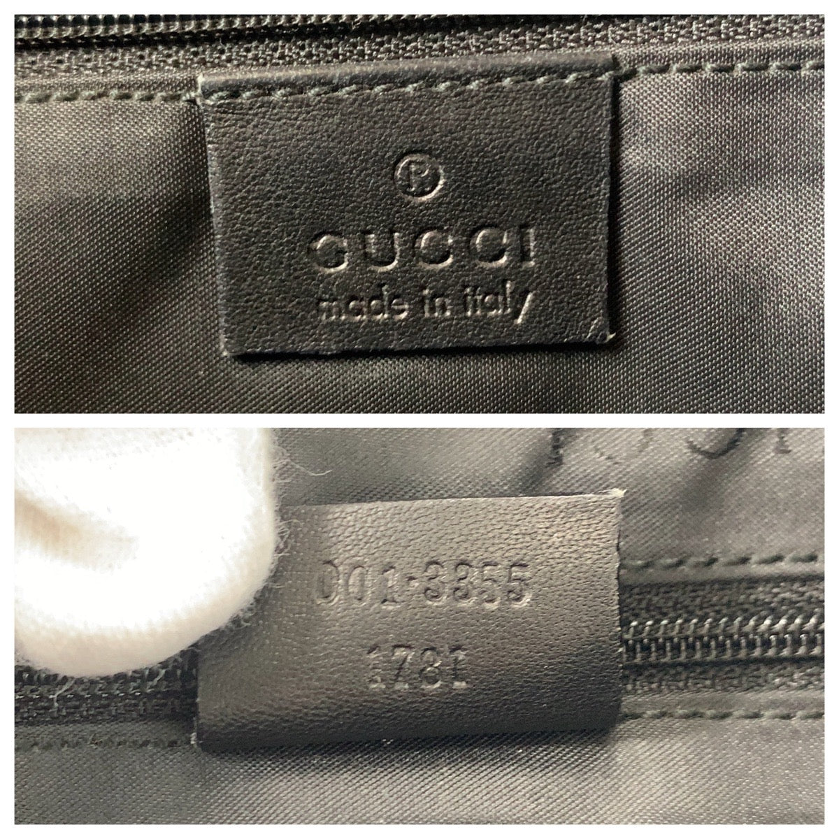 14252
GUCCI グッチ ジャッキー ブラック 黒 シルバー金具 レザー 001 3355 ショルダーバッグ  レディース