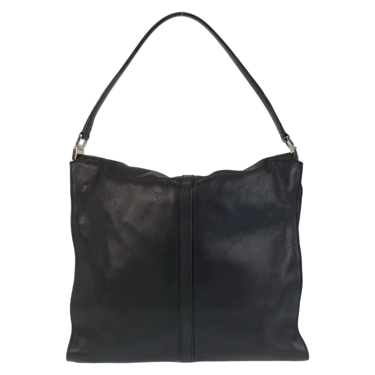 14252
GUCCI グッチ ジャッキー ブラック 黒 シルバー金具 レザー 001 3355 ショルダーバッグ  レディース