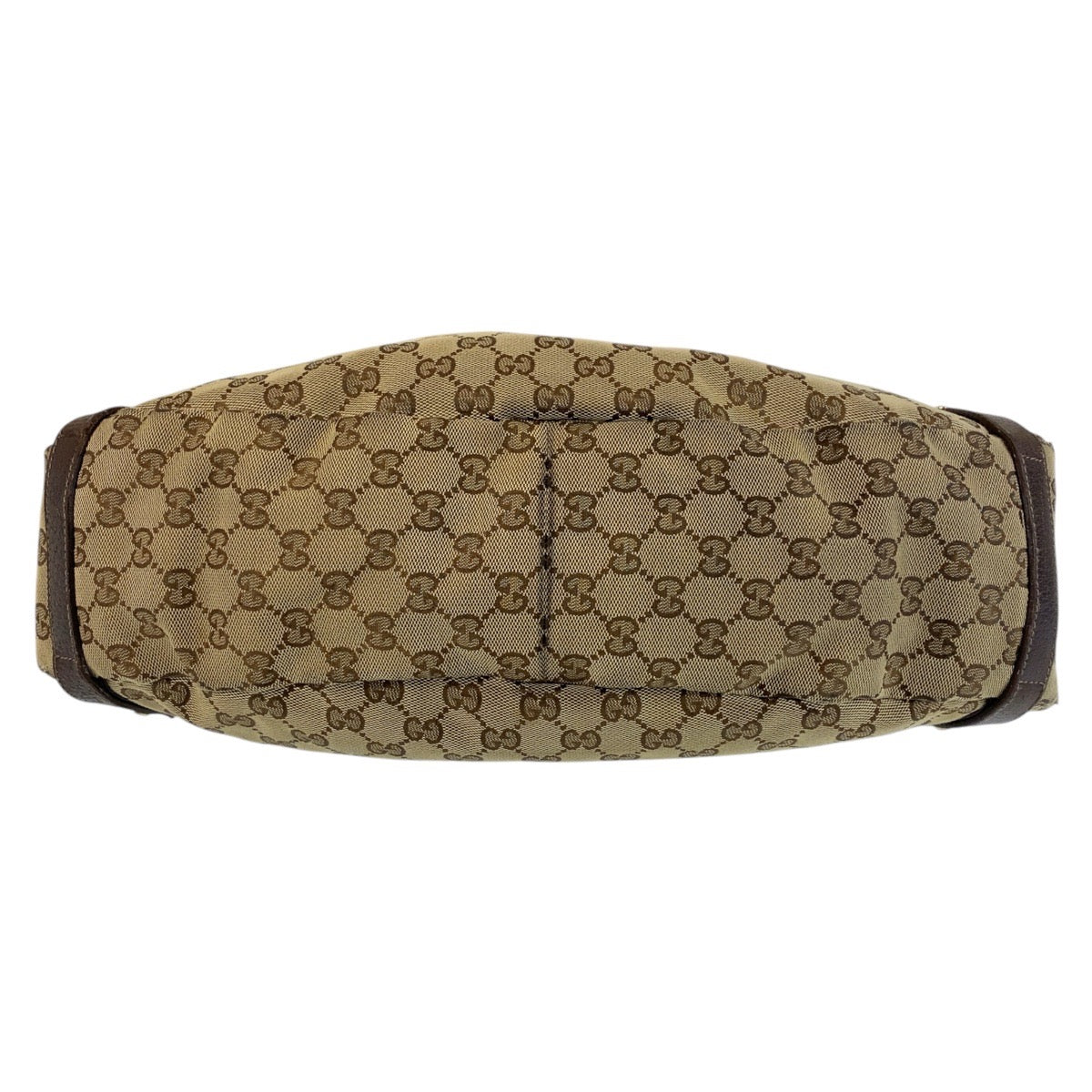 14254
GUCCI グッチ ベージュ ブラウン ゴールド金具 GGキャンバス / レザー 130736 トートバッグ ショルダーバッグ  レディース