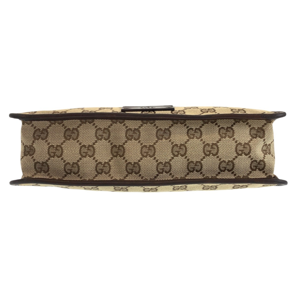 14255
GUCCI グッチ ブラウン ベージュ ゴールド金具 GGキャンバス / レザー 91762 斜め掛け ショルダーバッグ メッセンジャーバッグ  レディース