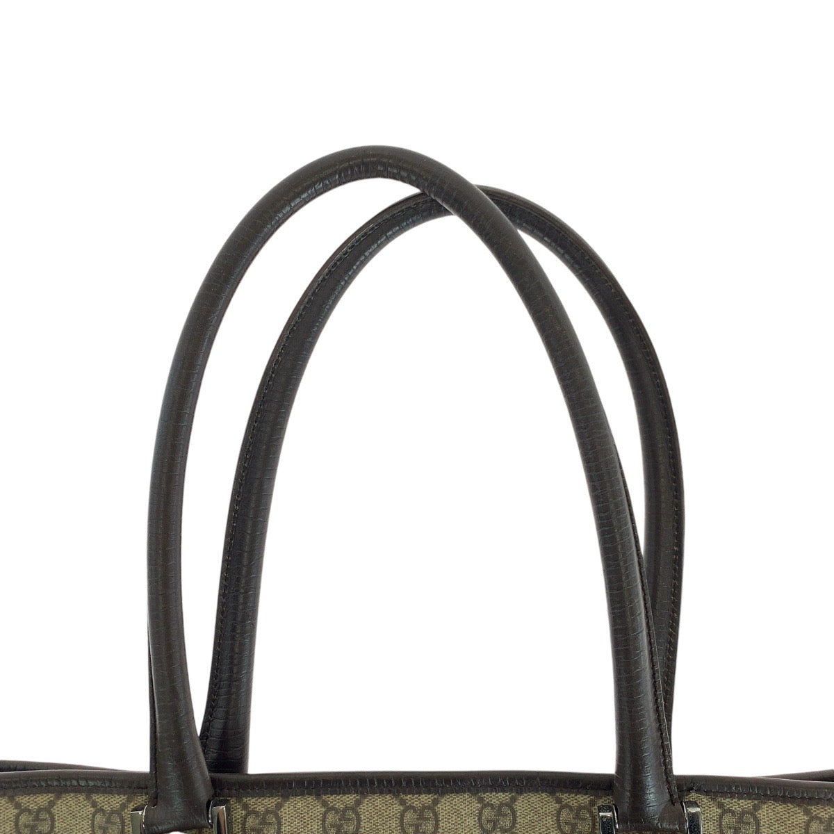 GUCCI グッチ ブラウン シルバー金具 GGスプリームキャンバス / レザー 114288 トートバッグ ショルダーバッグ 男女兼用 A4収納  レディース