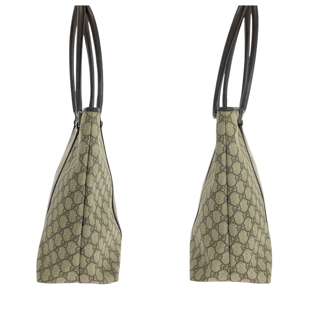 GUCCI グッチ ブラウン シルバー金具 GGスプリームキャンバス / レザー 114288 トートバッグ ショルダーバッグ 男女兼用 A4収納  レディース