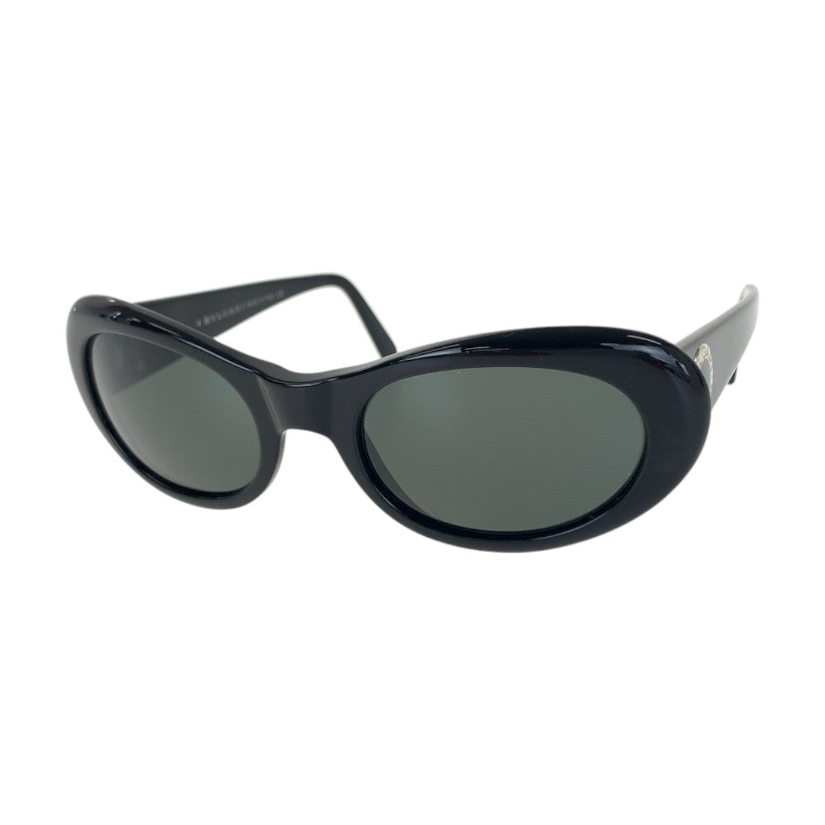 14259
BVLGARI ブルガリ ビーゼロ ブラック シルバー金具 プラスチック 804 501 140 サングラス 男女兼用 オーバル  レディース ABP5