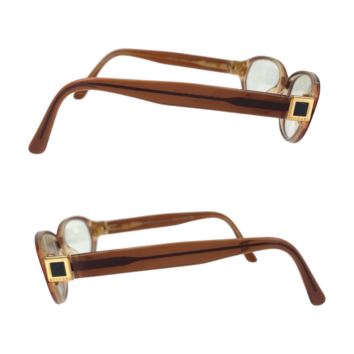 14260
BVLGARI ブルガリ ブラウン ゴールド金具 プラスチック 425 666 53◻︎15 135 メガネ 男女兼用  レディース AB