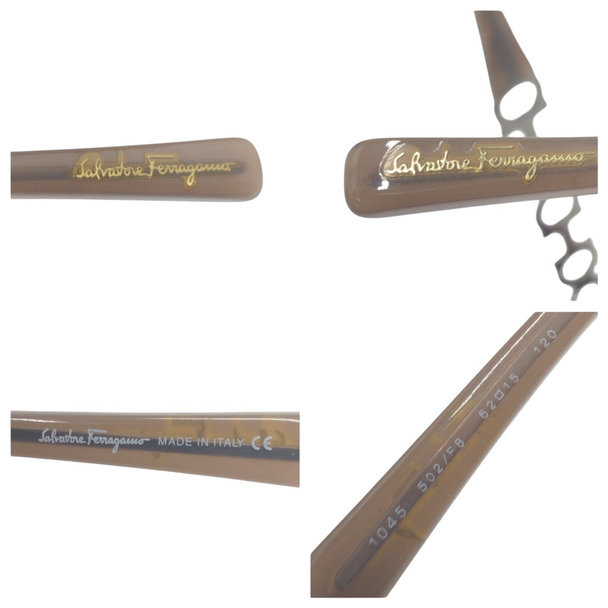 Salvatore Ferragamo サルヴァトーレフェラガモ ミラー シルバー グリーン ミラー メタル 1045 502/F8 62□15 120 サングラス スクエア  レディース