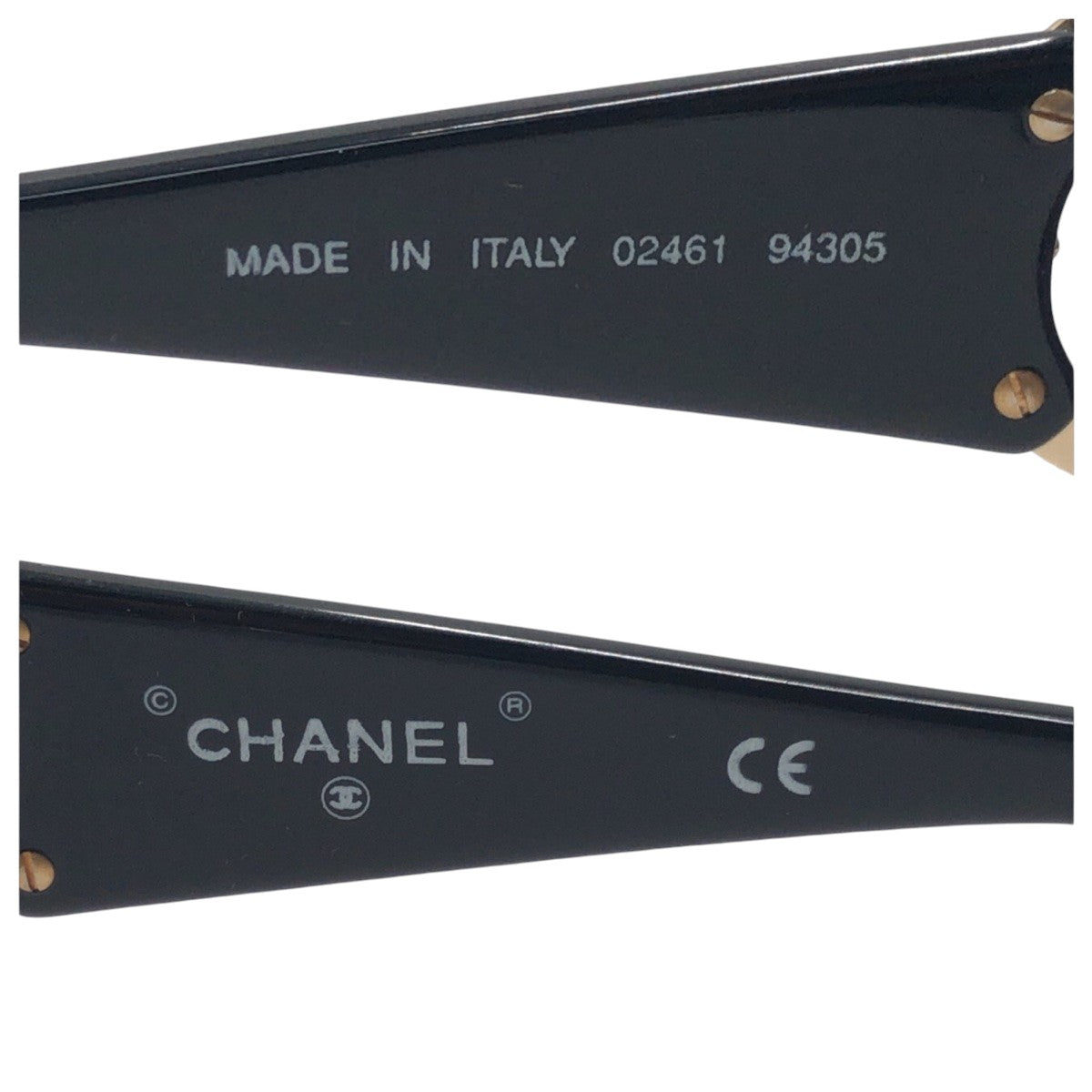 14261
CHANEL シャネル ヴィンテージ ラインストーン ココマーク ブラック 黒 シルバー プラスチック 02461 94305 サングラス  レディース