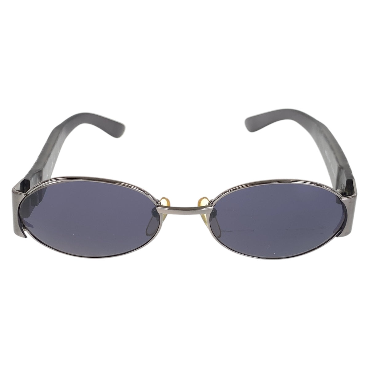 14263
FENDI フェンディ ブラック 黒 クリア シルバー金具 プラスチック / メタル MOD.SL7179 52 COL.614 サングラス 男女兼用 ラウンド  メンズ AB11