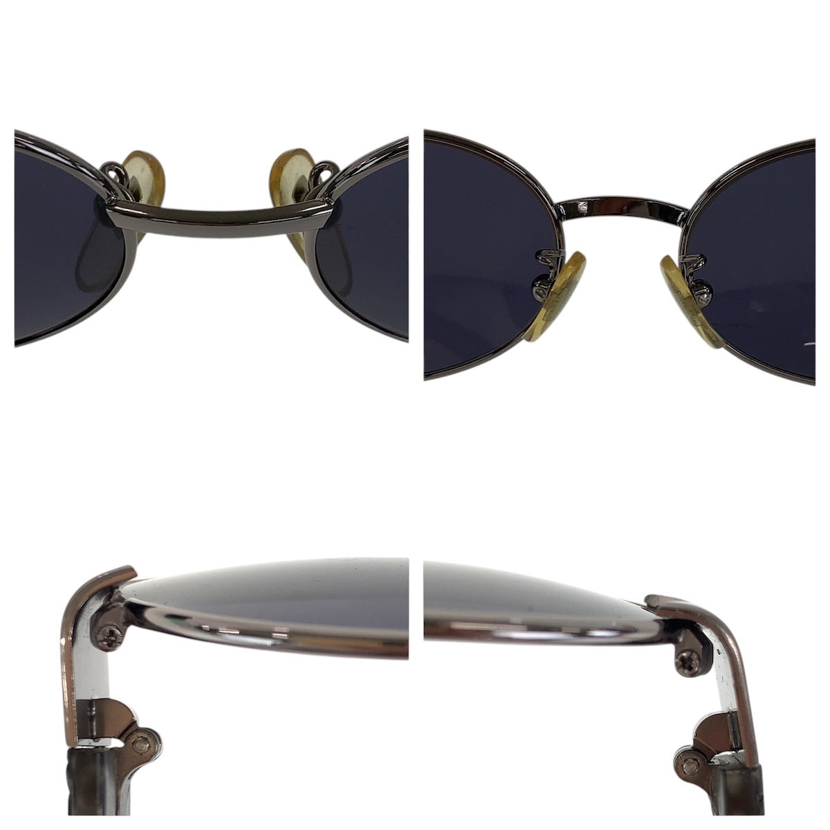 14263
FENDI フェンディ ブラック 黒 クリア シルバー金具 プラスチック / メタル MOD.SL7179 52 COL.614 サングラス 男女兼用 ラウンド  メンズ AB11
