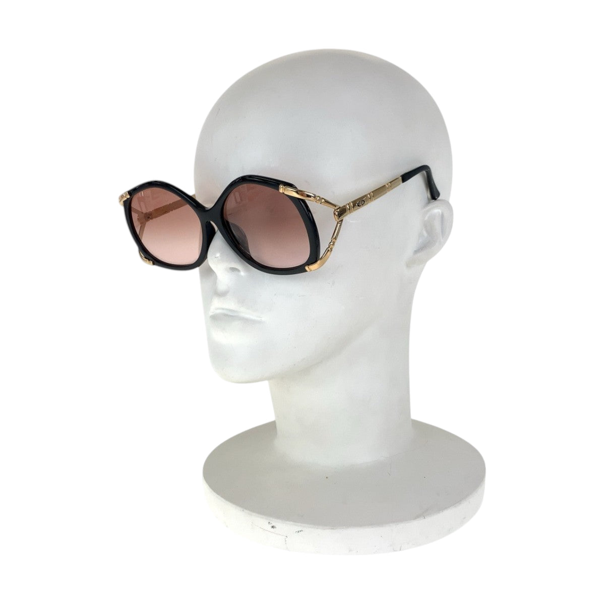 14266
Dior ディオール ヴィンテージ ブラック ゴールド金具 プラスチック / メタル 2605A 90 58◻︎14 サングラス スクエア  レディース ABP5