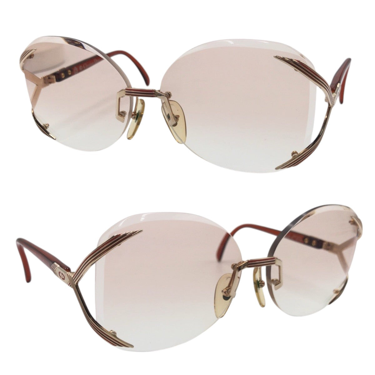 14267
Dior ディオール CDロゴ ブラウン ゴールド メタル 2289 43 61◻︎16 サングラス メガネフレーム ラウンド レディース AB5