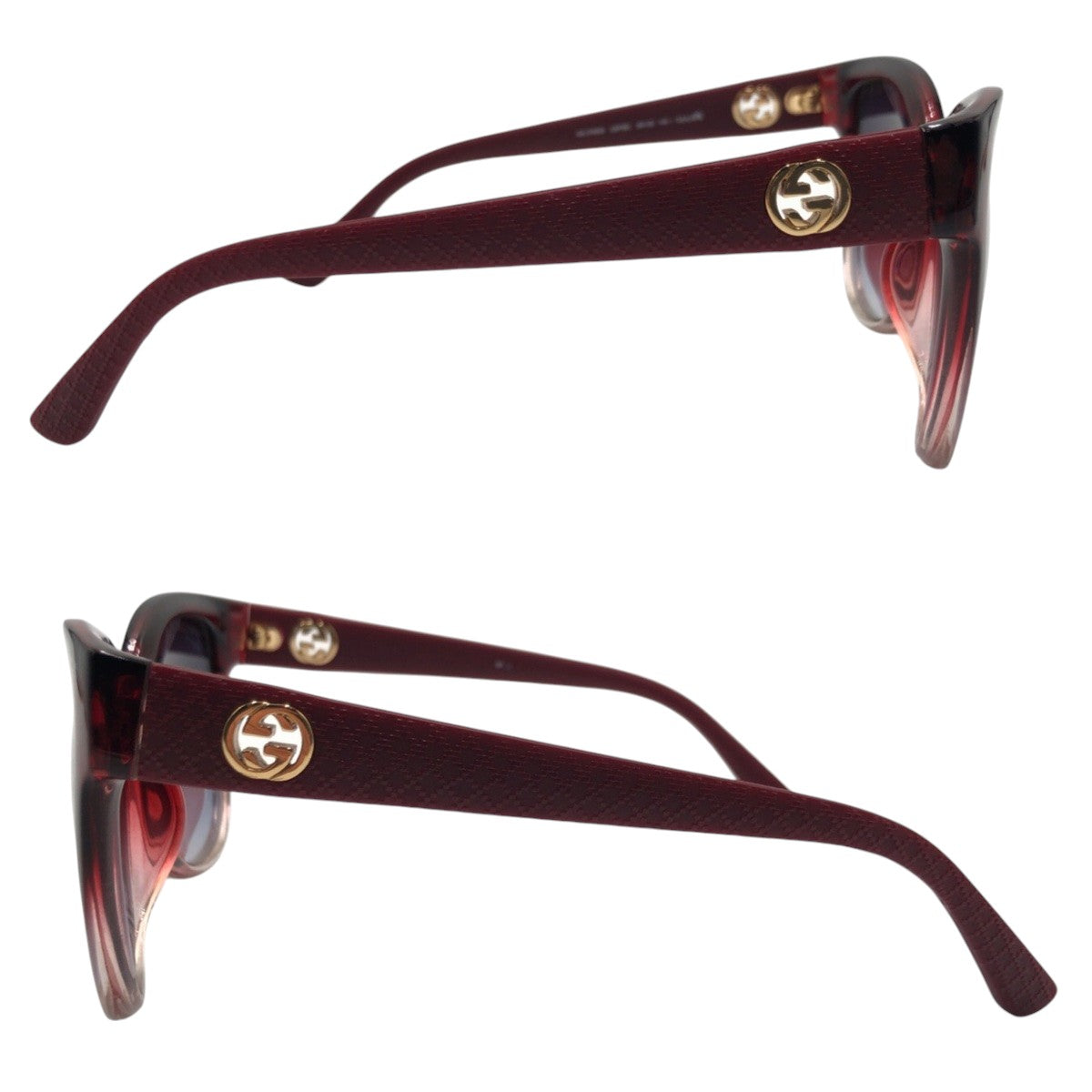GUCCI グッチ GG柄 ワインレッド ブルー プラスチック GG 3795/S LDP/BC 55□20 140 サングラス ウェリントン  レディース
