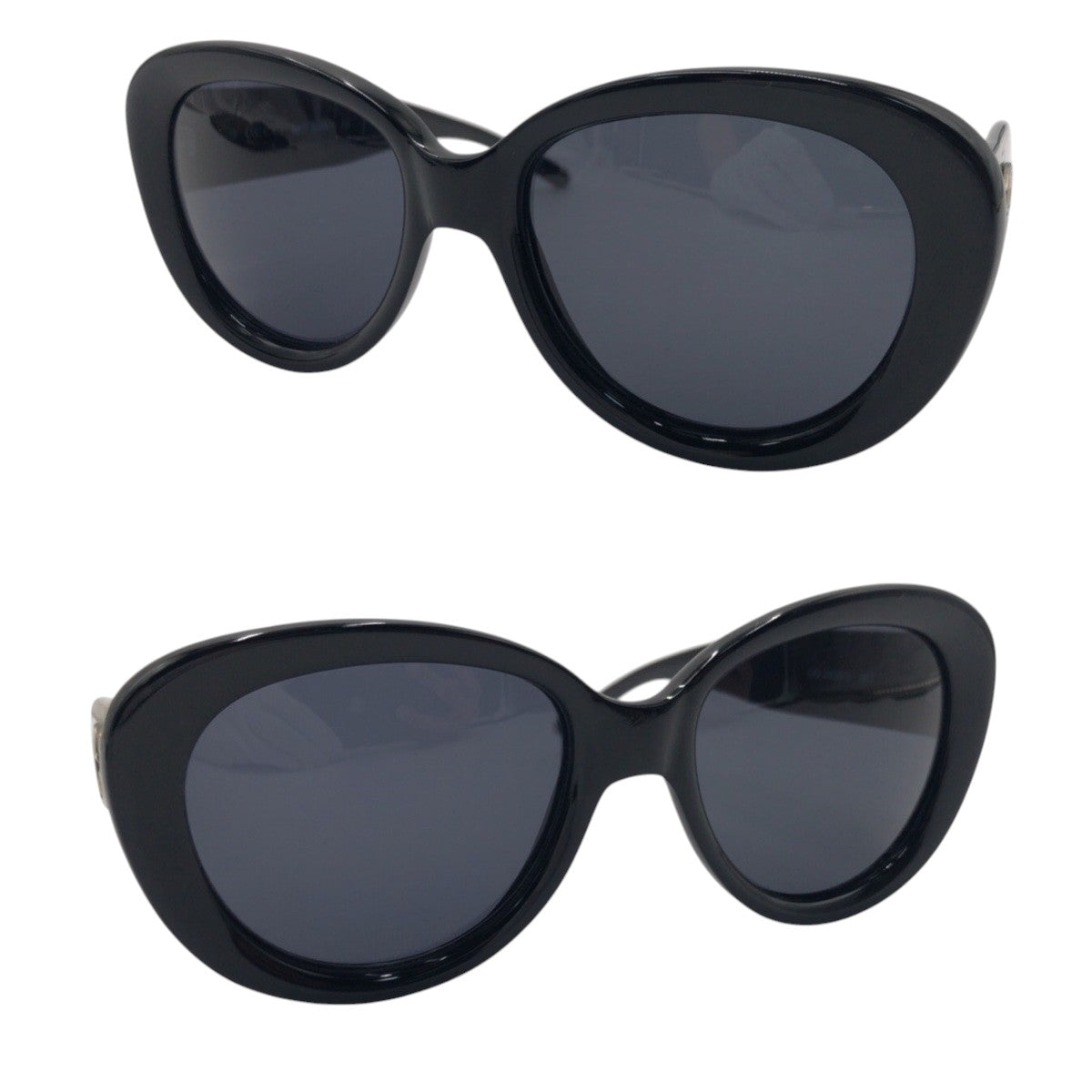 14268
GUCCI グッチ ヴィンテージ インターロッキングG ブラック 黒 プラスチック GG 2408/S 807 サングラス 男女兼用 バタフライ  レディース